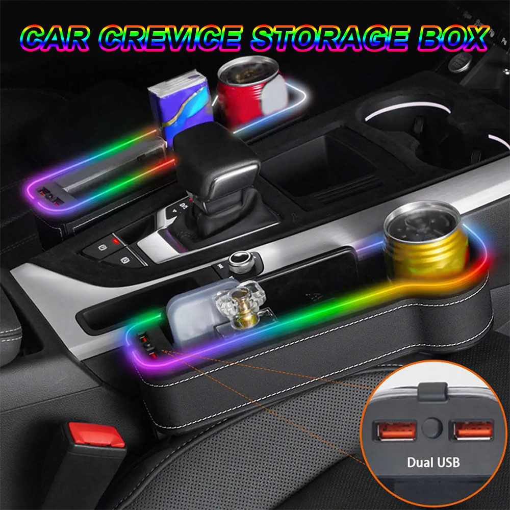 Seat Gap Filler Organizer With Usb Charger - Auto Spleet Organizer Box 7 Kleuren