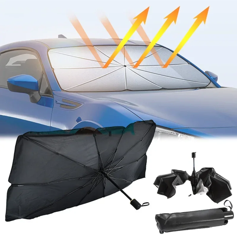 Car Sunshade Windshield Umbrella Foldable - Autozonnescherm, opvouwbare paraplu-zonnescherm/afdekking voor de meeste
