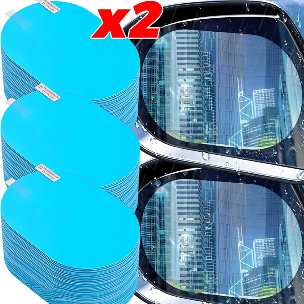 Anti Glare Car Rearview Mirror Film - 2/1 Stuks Universele Anti-Fog Anti-Glare Regendicht