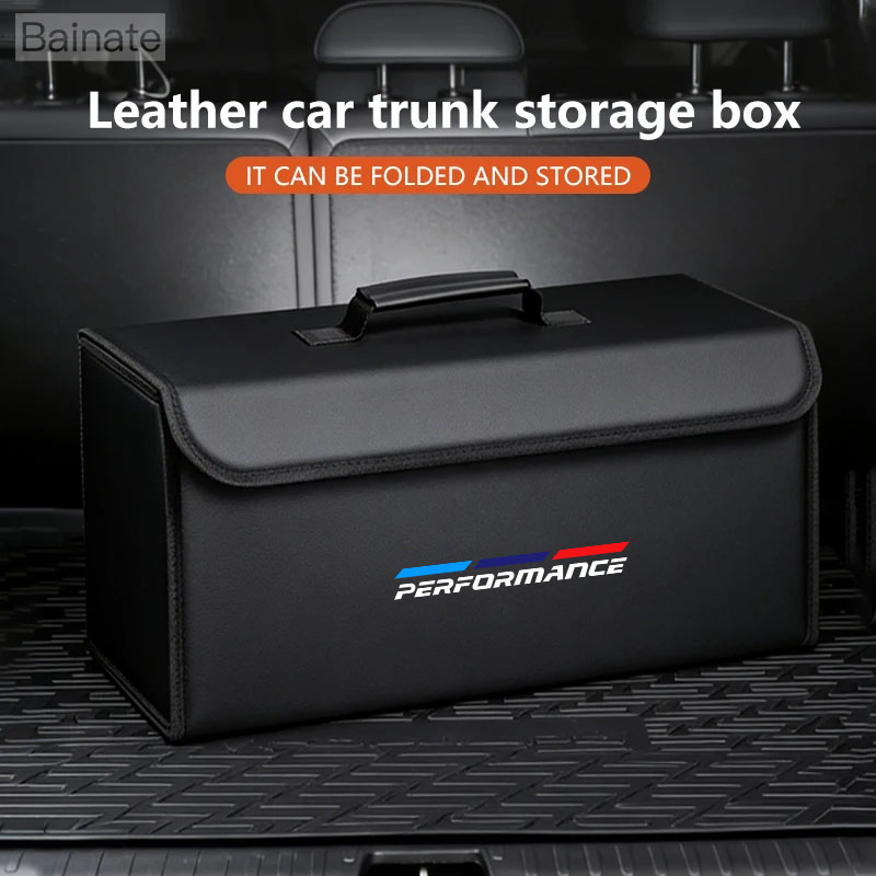Car Trunk Organizer Foldable Storage Box - Opvouwbare lederen kofferbakorganizer, opbergbox voor BMW