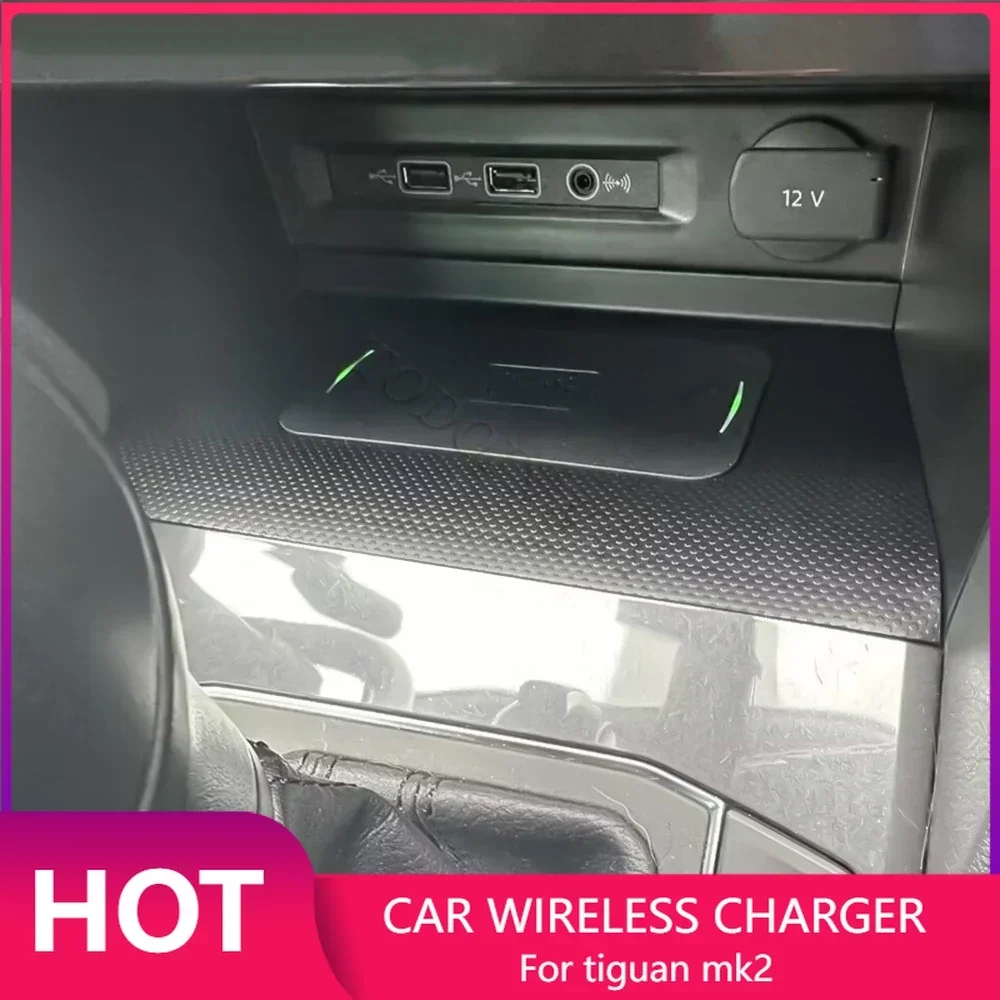 Wireless Car Charger Mount Fast Charging - Auto Draadloze Oplader Voor Volkswagen Tiguan
