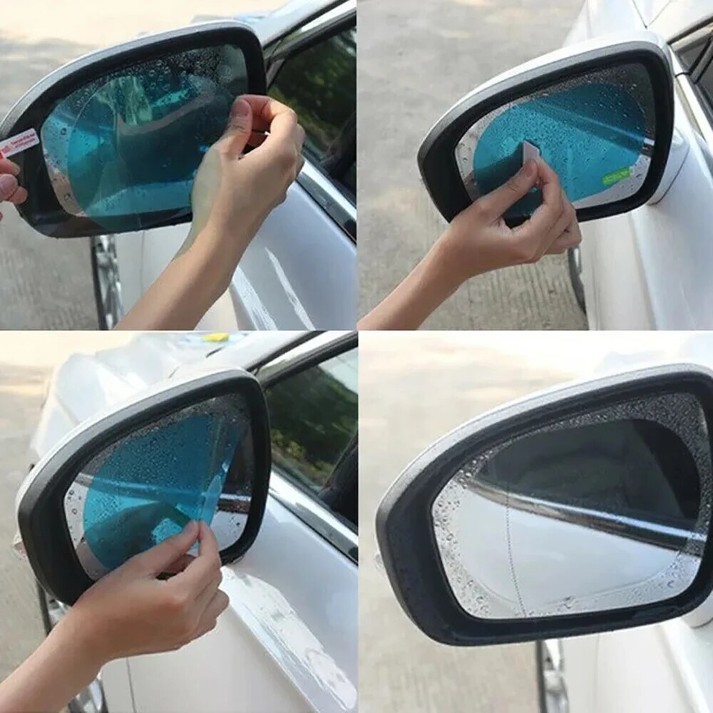 Anti Glare Car Rearview Mirror Film - 2 stuks universele anti-condens, anti-verblinding en
