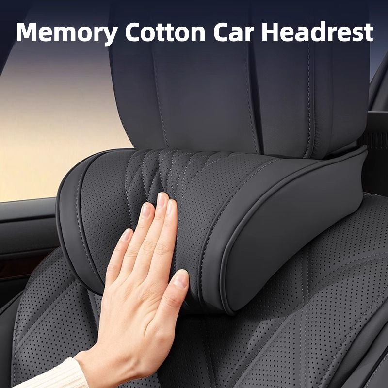 Memory Foam Car Neck Pillow Lumbar Support - Luxe hoofdsteunkussen van traagschuim voor auto's,
