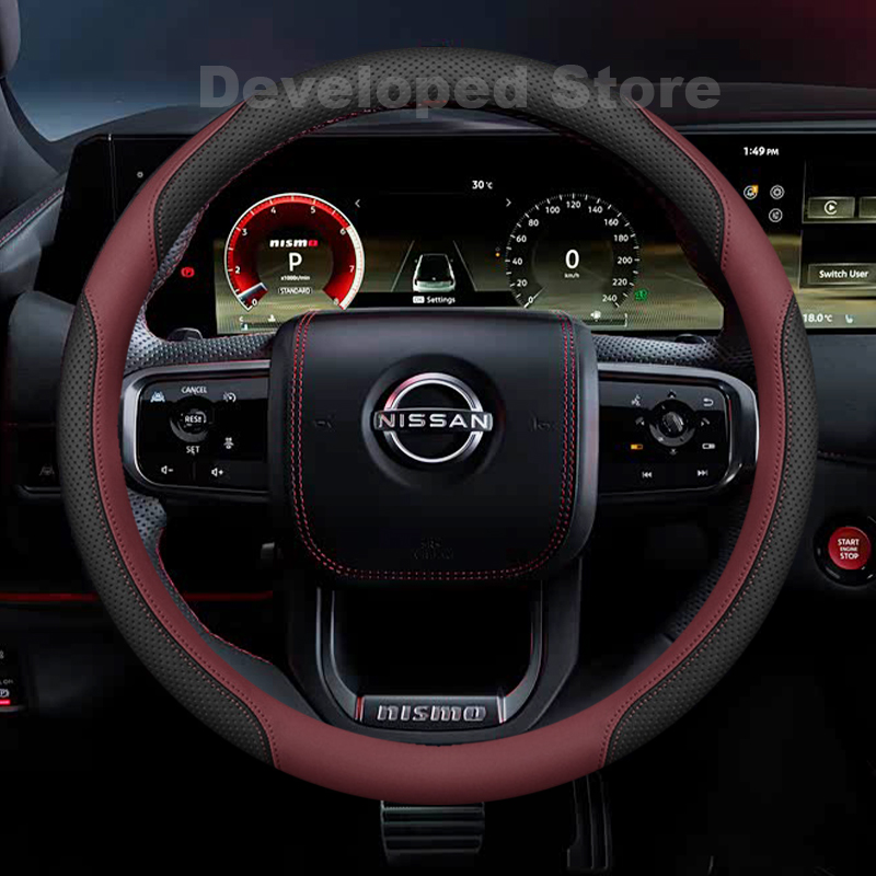 Car Steering Wheel Cover Anti Slip Breathable - Auto Stuurhoes Voor nieuwe Nissan Patrol
