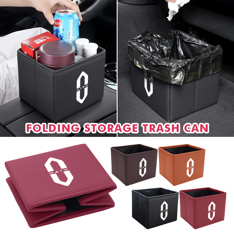 Waterproof Car Trash Can With Lid - Auto Prullenbak Opvouwbare Waterdichte Organizer Tas