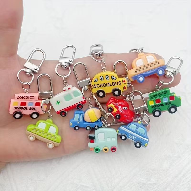 Car Accessories - 10 stuks hars cartoon autosleutelhanger, geschikt