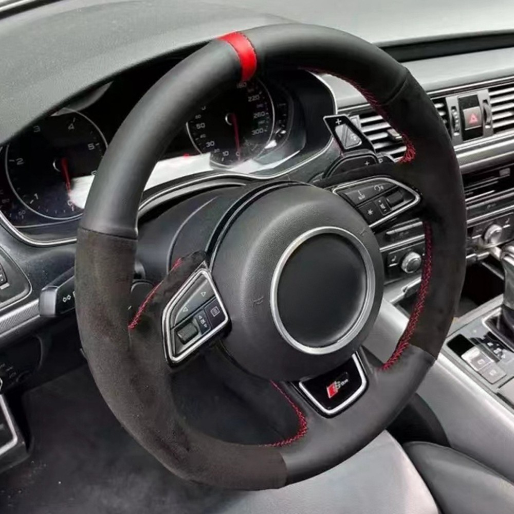 Car Steering Wheel Cover Anti Slip Breathable - Gevlochten Auto Stuurhoes Voor Audi A5