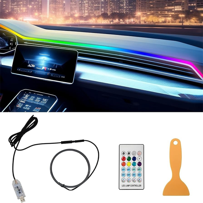 Led Ambient Interior Car Lights App Control - Kleurrijke LED Auto-interieur Verborgen App Afstandsbediening
