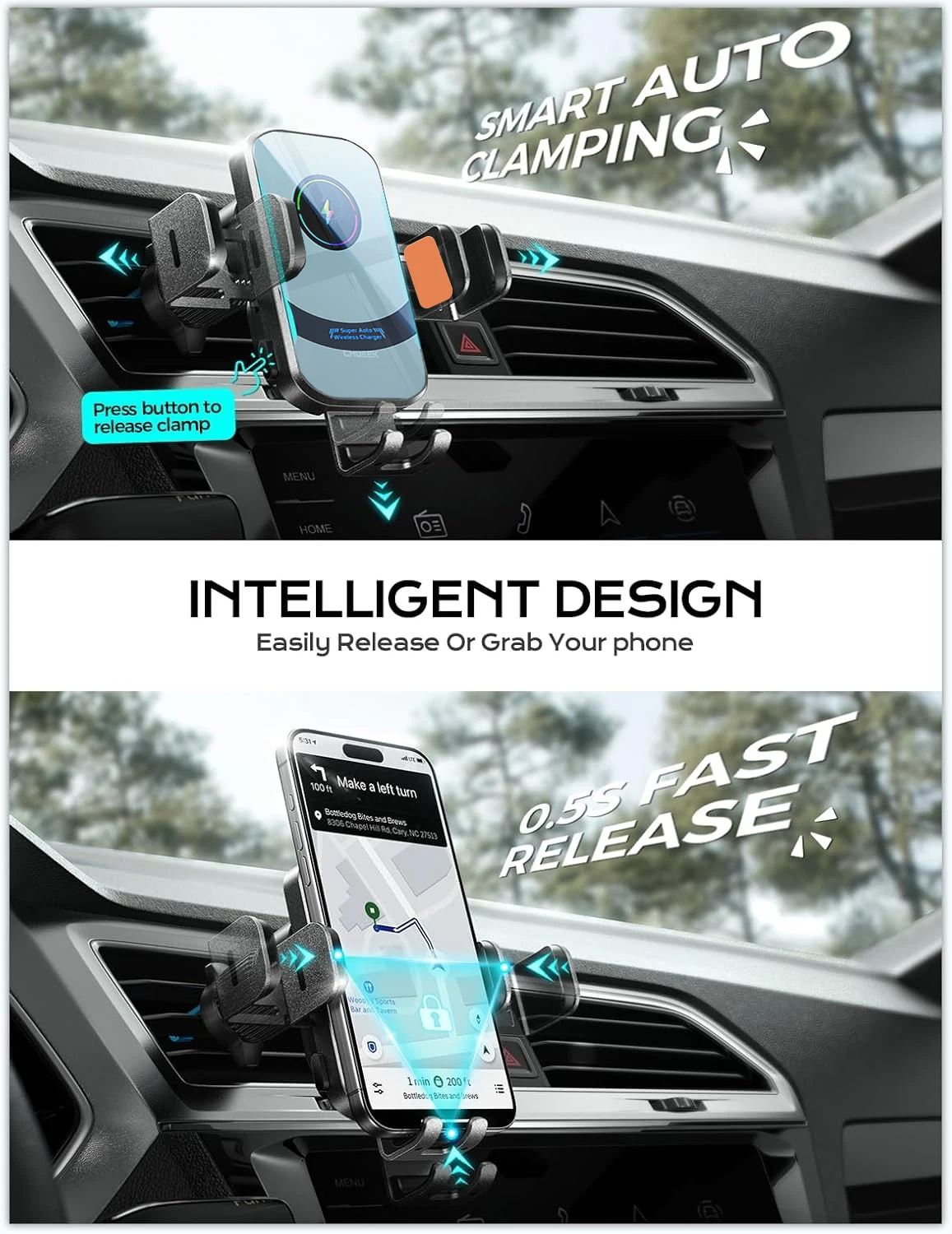 UYUXIO Draadloze autolader Sup - Magnetic Phone Holder For Car Vent recensie en prijs