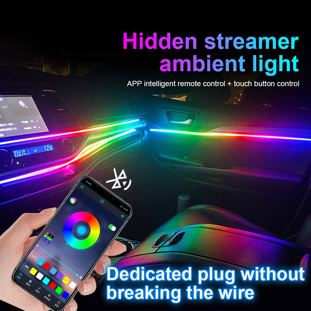 18 in 1 64 kleuren RGB Symfoni - Led Ambient Interior Car Lights App Control recensie en prijs