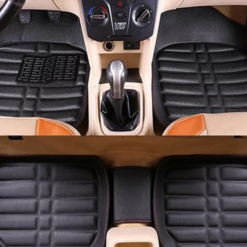 5 stks Premium Gemakkelijk Sch - Car Floor Mats Universal Waterproof Leather recensie en prijs