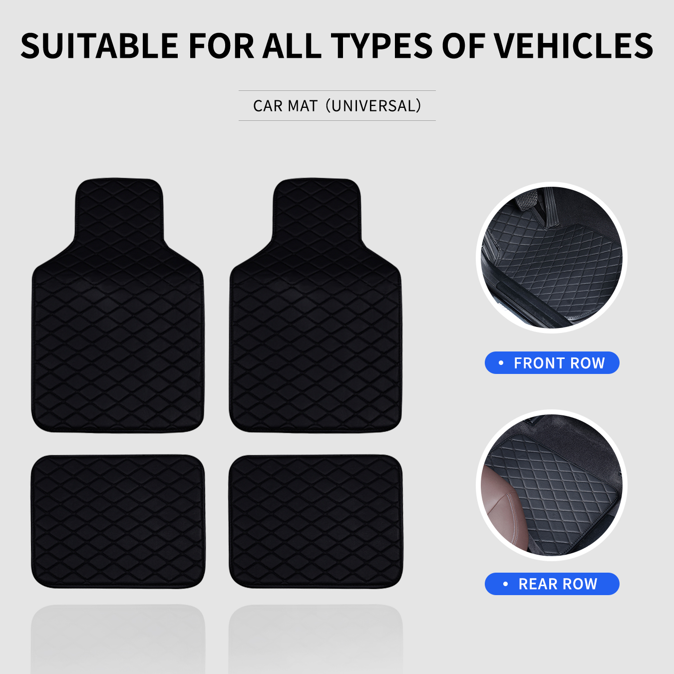 Autovloermatten, complete set, - Car Floor Mats Universal Waterproof Leather recensie en prijs