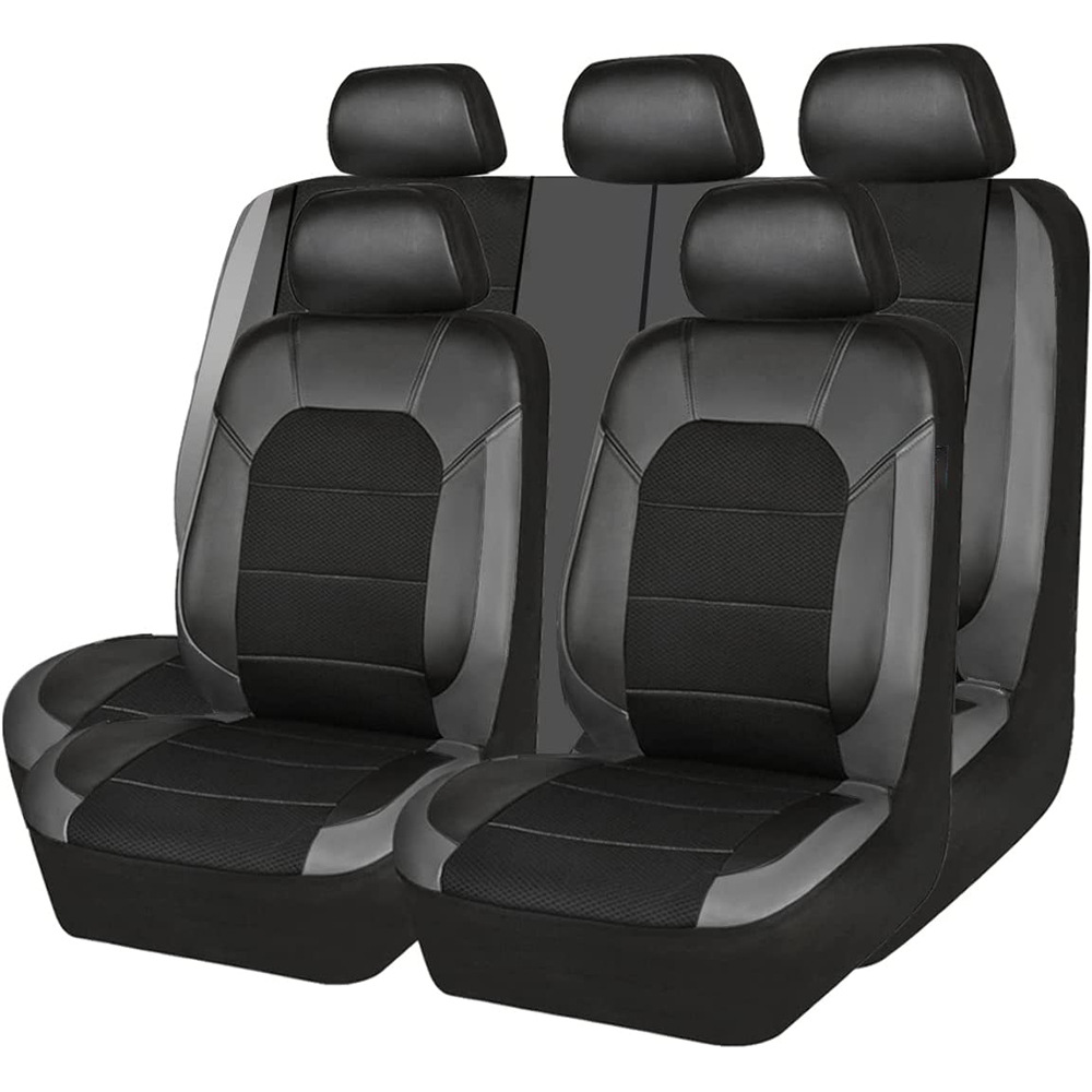 9-delig/set autostoelhoes auto - Leather Car Seat Covers Full Set Universal recensie en prijs