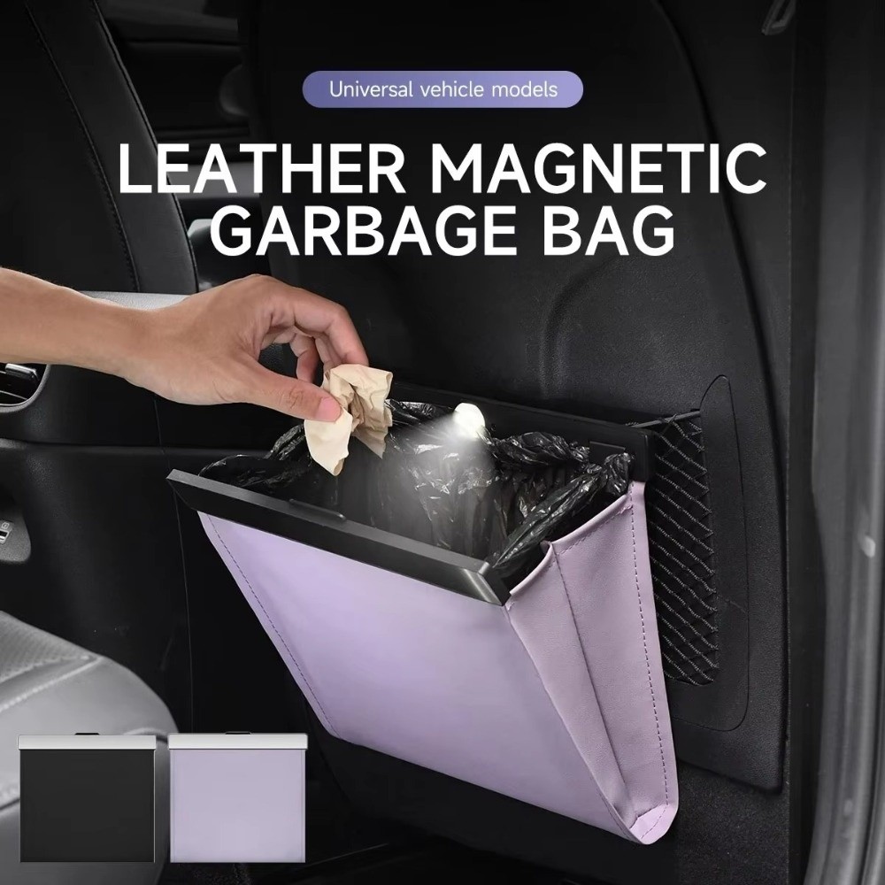 PU lederen auto-afvalzak met L - Waterproof Car Trash Can With Lid recensie en prijs