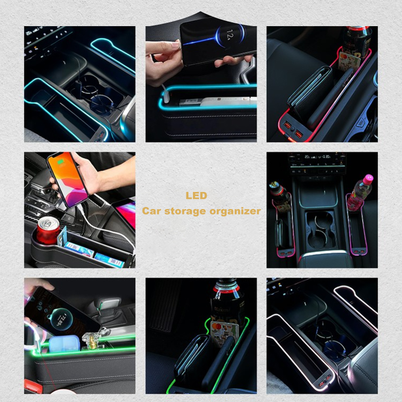 LED Autostoel Spleet Opbergdoo - Seat Gap Filler Organizer With Usb Charger recensie en prijs