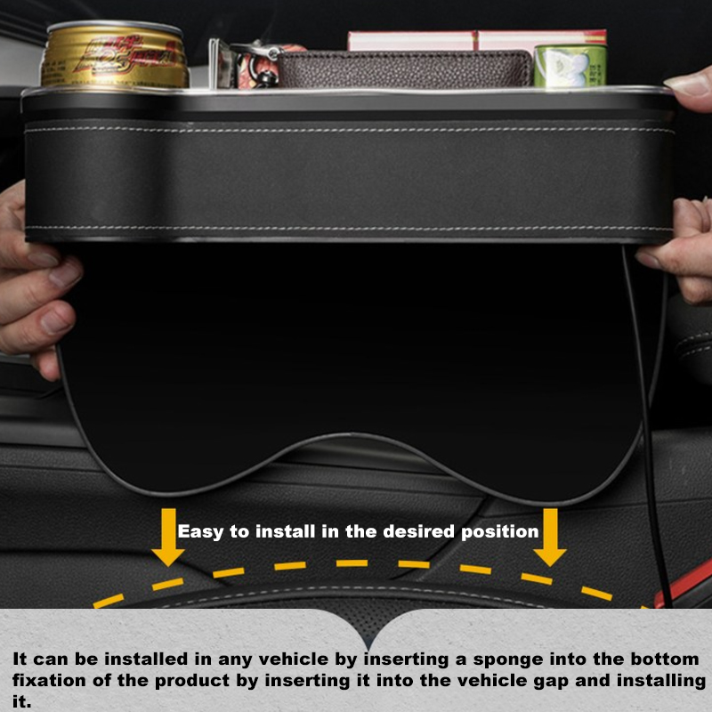 LED Autostoel Spleet Opbergdoo - Seat Gap Filler Organizer With Usb Charger recensie en prijs