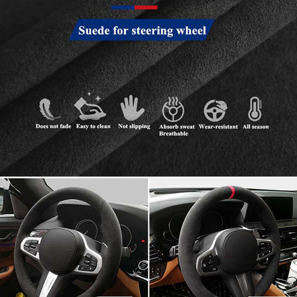 Vlecht Auto Stuurhoes Wrap Han - Car Steering Wheel Cover Anti Slip Breathable recensie en prijs