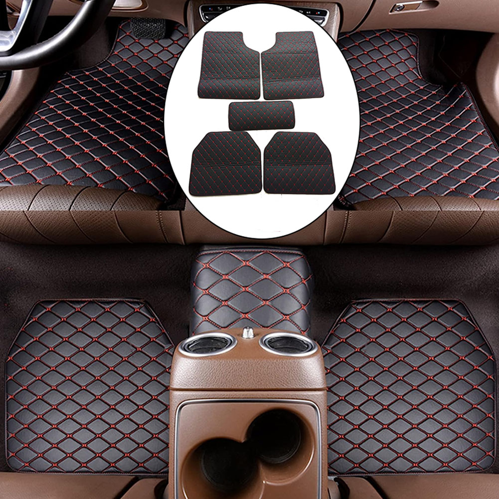 5 Stks/set Lederen Auto Vloerm - Car Floor Mats Universal Waterproof Leather recensie en prijs