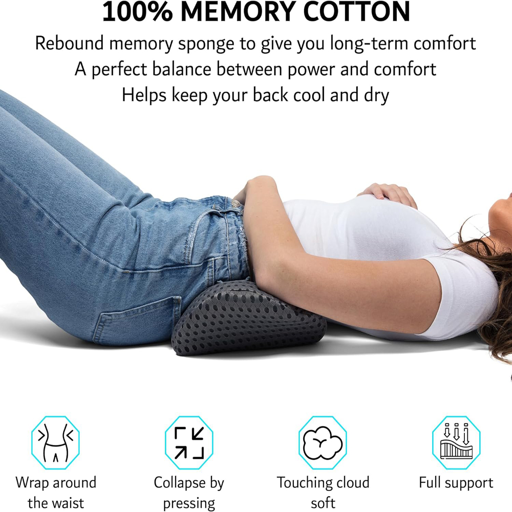 Ademende Geheugenkussen Interi - Memory Foam Car Neck Pillow Lumbar Support recensie en prijs