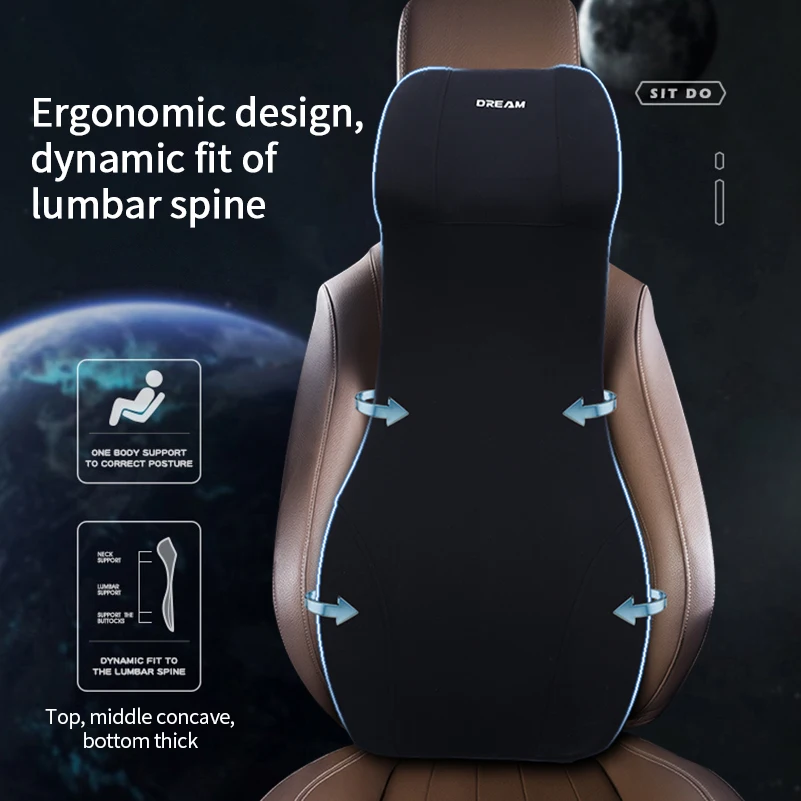 Geïntegreerde auto lendensteun - Memory Foam Car Neck Pillow Lumbar Support recensie en prijs
