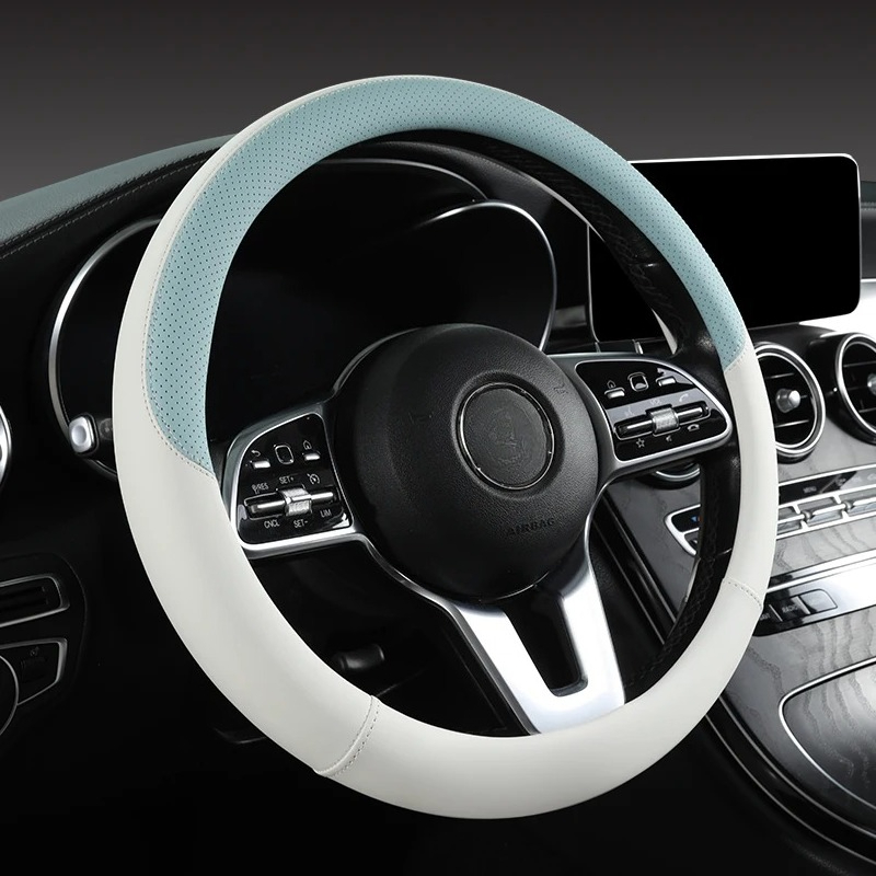 Geperforeerde nappaleer autost - Car Steering Wheel Cover Anti Slip Breathable recensie en prijs