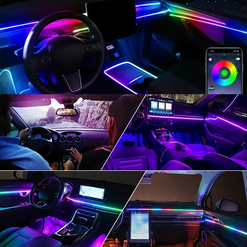 22-in-1 Premium Automotive LED - Led Ambient Interior Car Lights App Control recensie en prijs