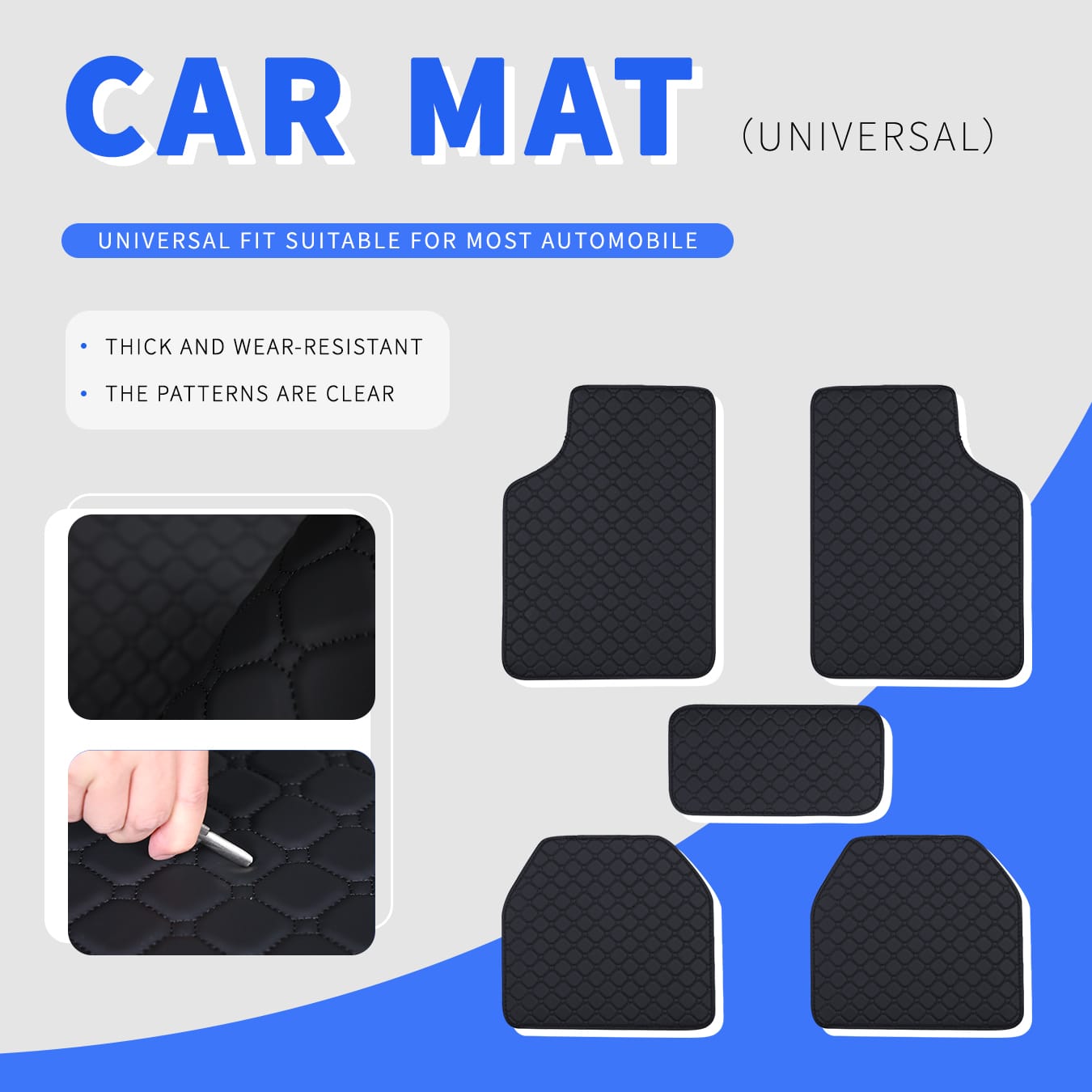 Autovloermatten, complete set, - Car Floor Mats Universal Waterproof Leather recensie en prijs