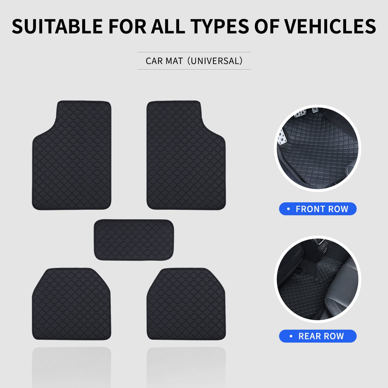 Autovloermatten, complete set, - Car Floor Mats Universal Waterproof Leather recensie en prijs