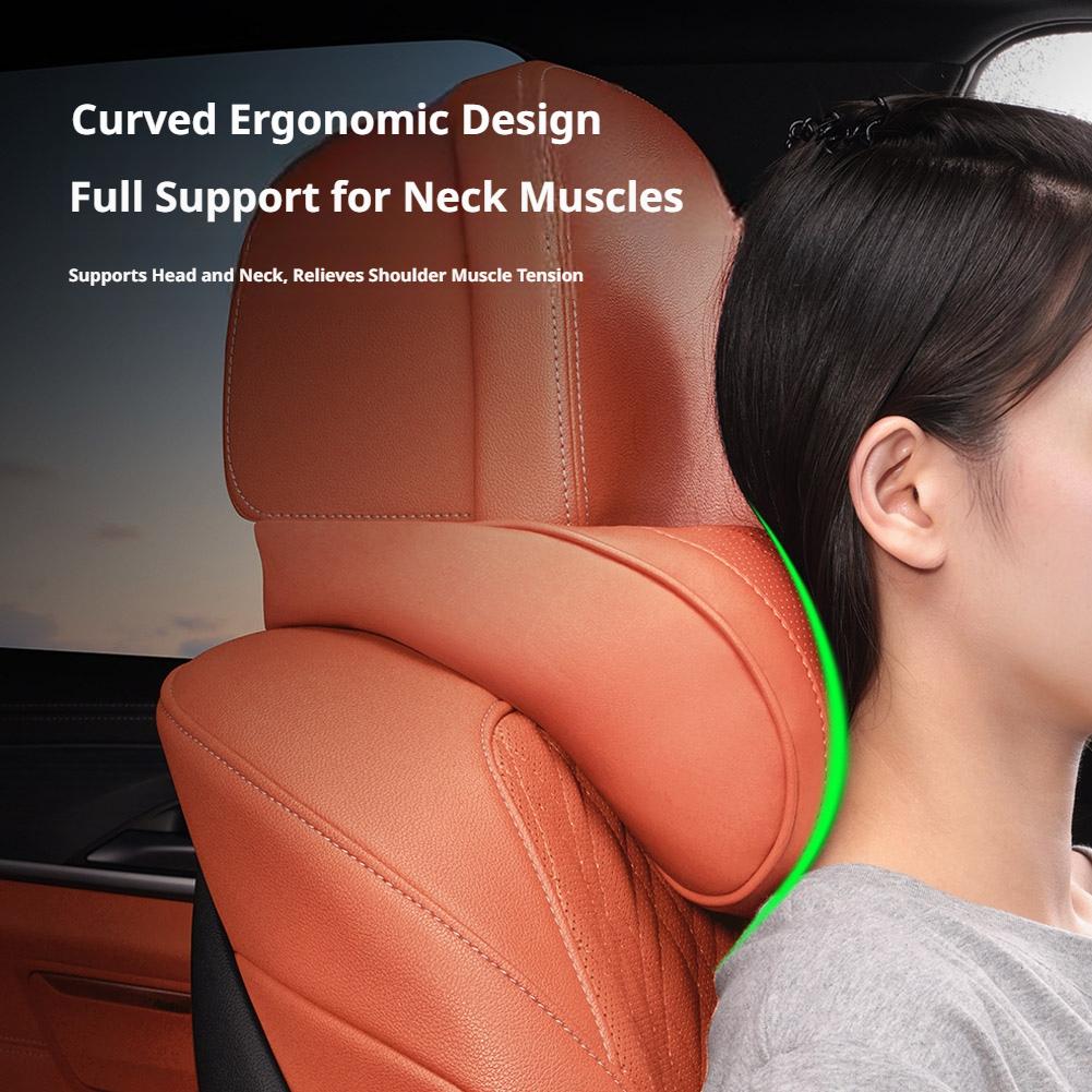 Luxe lederen hoofdsteun voor i - Memory Foam Car Neck Pillow Lumbar Support recensie en prijs