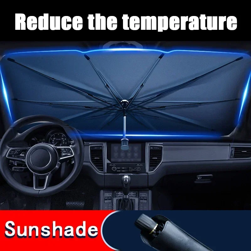 Autozonnescherm, opvouwbaar, v - Car Sunshade Windshield Umbrella Foldable recensie en prijs