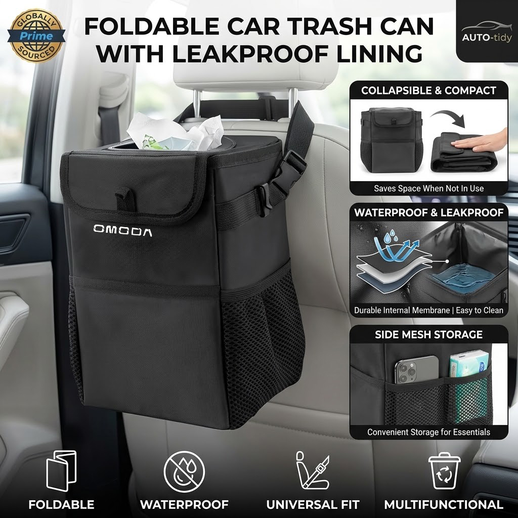 Opvouwbare, draagbare, lekvrij - Waterproof Car Trash Can With Lid recensie en prijs