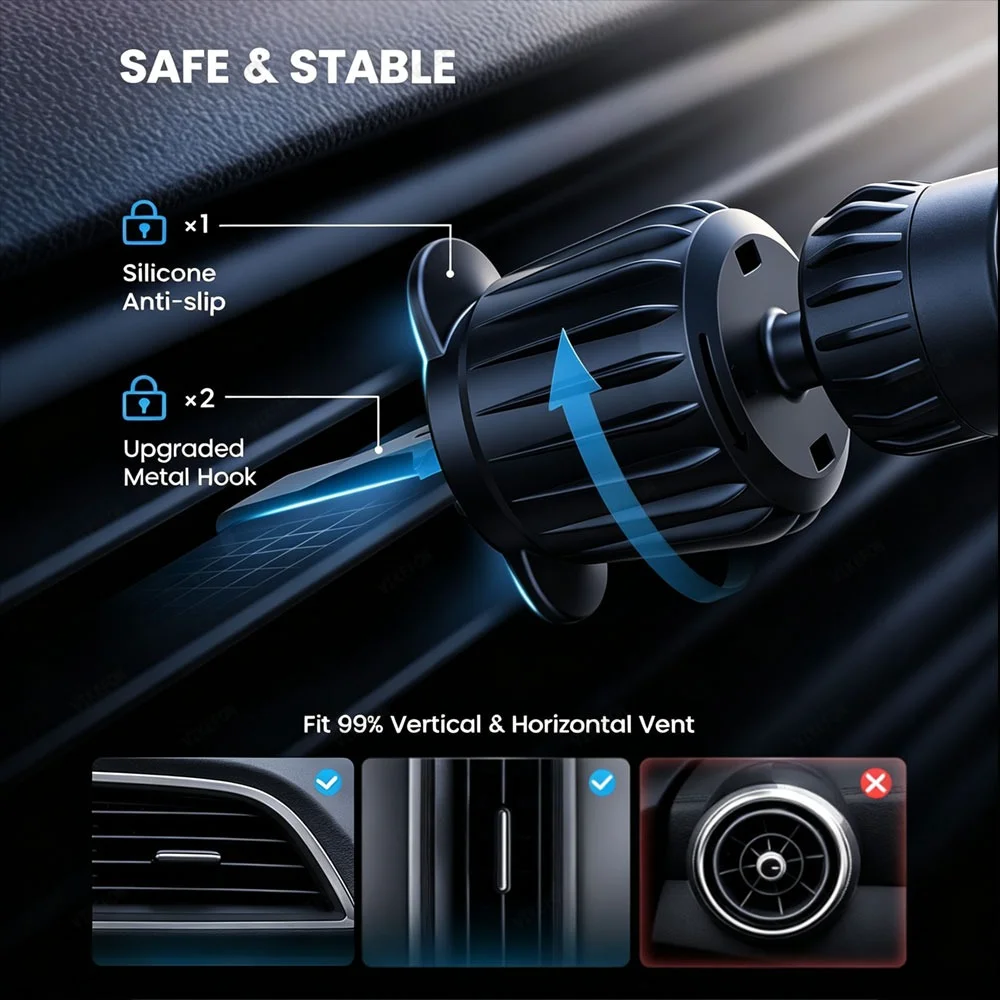 Auto QI2 25W magnetische draad - Magnetic Phone Holder For Car Vent recensie en prijs